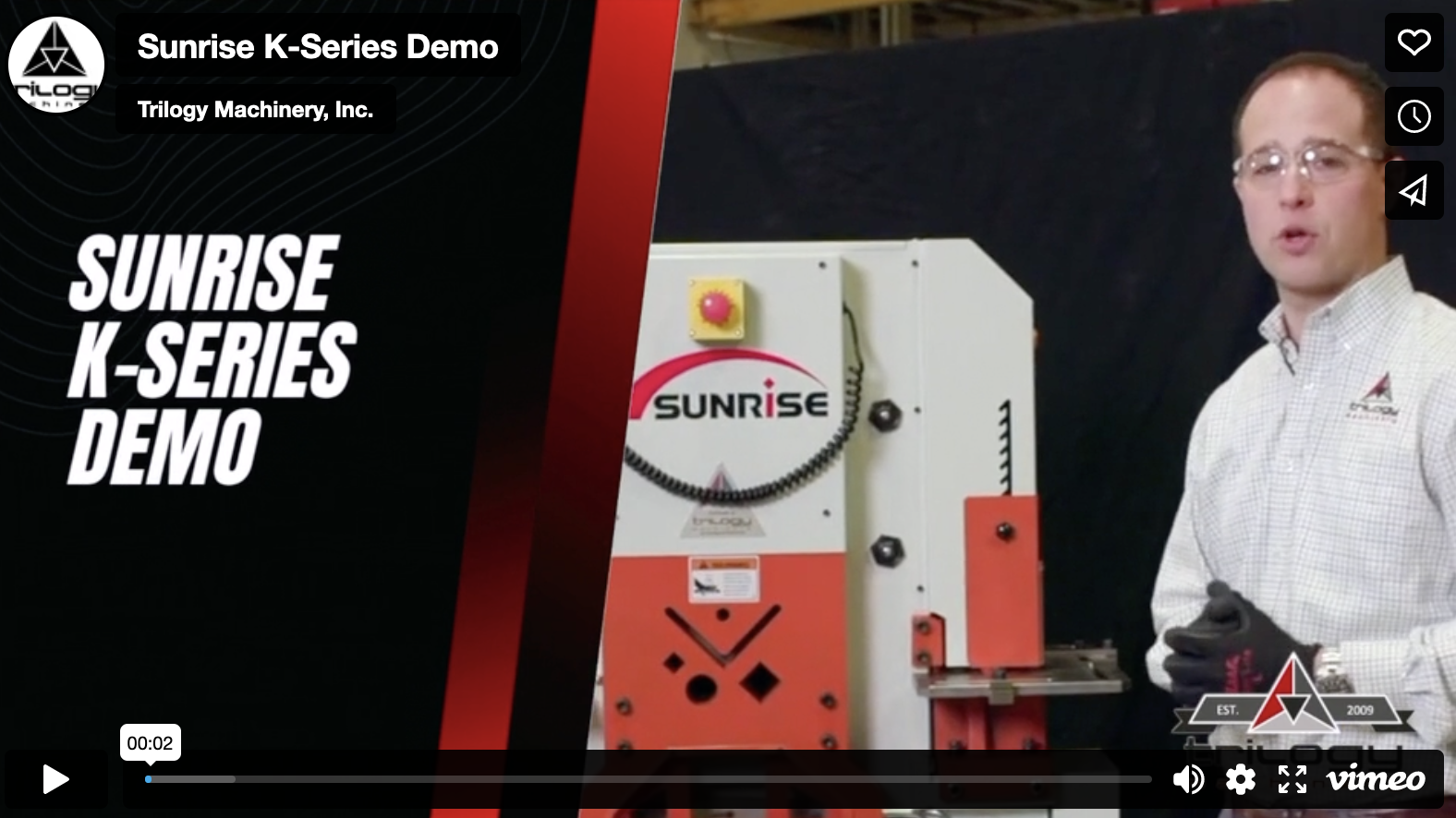 SUNRISE K-Series Ironworker Demo
